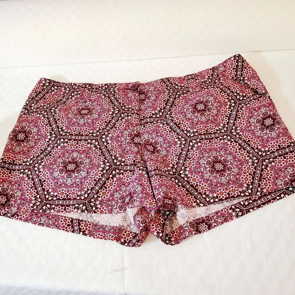 New York & Co. Manhattan Chino Boho Print Shorts Size 18